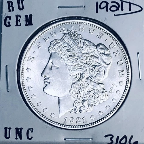 1921 D BU GEM MORGAN SILVER DOLLAR UNC MS+++ U.S. MINT RARE COIN 3106