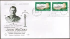 🍁Canada  #487 Pair   "John Mc Crae"   Fine Used 1968 Rosecraft  First Day Cover