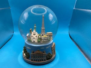 Paris France Cityscape musical snowglobe