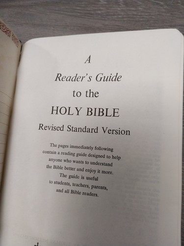 1972 Holy Bible Red Letter Revised Standard Version Second Edition Nelson - Picture 3 of 10