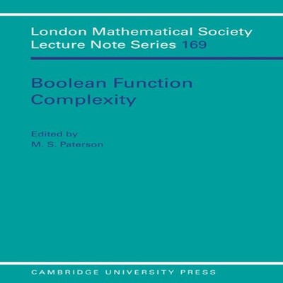Boolean Function Complexity Cambridge University Press Paperback