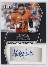 2019 Sage Hit Premier Draft Rookie Black Khari Willis #A66 Auto 0n7b
