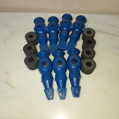Foosball Men (7) Blue Used Dynamo With Bumpers  5/8  Hole