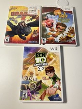 3 Nintendo Wii Games - Train Dragon 2, Tak Guardians Gross & Ben 10 Omniverse 2