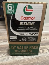 Castrol EDGE Full Synthetic 0W-20 Motor Oil 6 Quart 27.33 per gallon