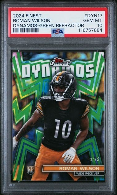 Roman Wilson Topps Finest Dynamos #DYN17 Green Refractor