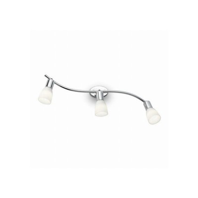 Ideal Lux Snake AP3 Wall Lamp Max 3 X 40W E14 Chrome White