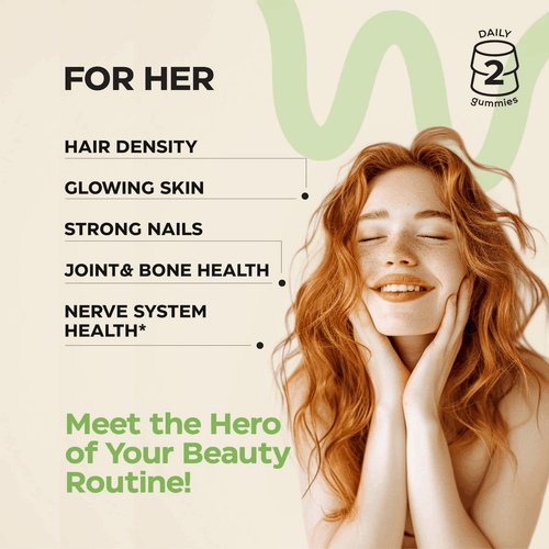 Biotin and Collagen Peptide Gummies for Hair Growth Skin Nails 12000 Mcg Biotin - Picture 2 of 6