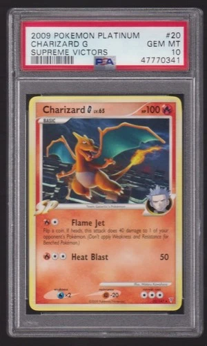 New Listing2009 CHARIZARD G PSA 10 POKEMON PLATINUM SUPREME VICTORS #20 Team Galactic
