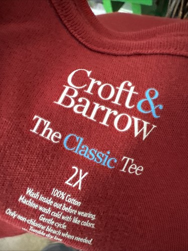 Camiseta Croft & Barrow Holiday para mujer talla 2X roja árbol de pascua clásica nueva - Imagen 3 de 11