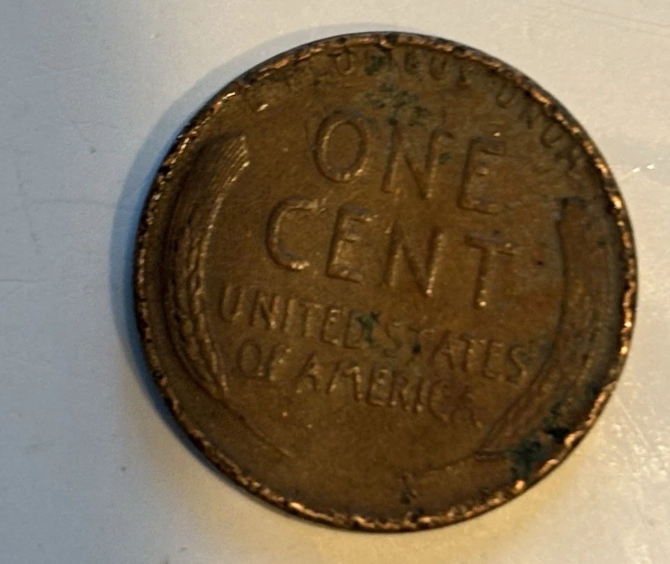 RARE 1944 Wheat Penny Error No Mint Mark Rim Error Cent Coin Nice - Image 2 of 2
