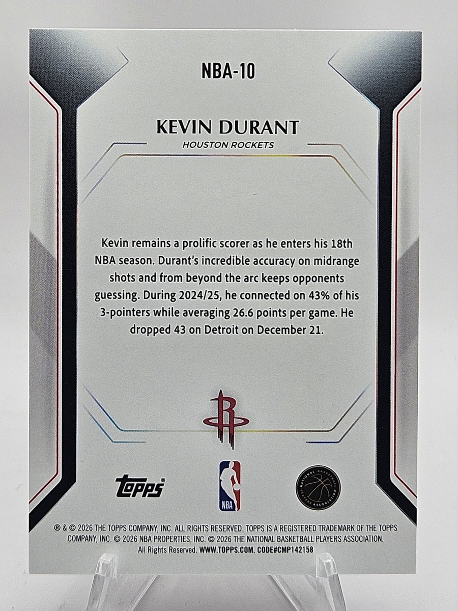 2026 Topps Collector Kit #NBA-10 Kevin Durant Exclusive Rainbow