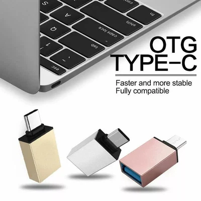 Lot 2 Adaptateur USB 3.1 / 2.0 Vers Type C OTG 3.0 A connecteur femelle - Photo 1/4