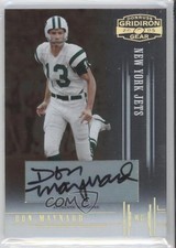 2005 Donruss Gridiron Gear Gold Signatures 9/25 Don Maynard #33 Auto HOF 1u0