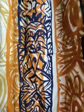 Vintage 50s KAMEHAMEHA XL Cotton Aloha Hawaiian Shirt USA TIKI GODS Border Print