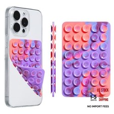 Silicone Suction Cup Phone Mount Double Sided Sticky Phone Sunset Color 1PCS