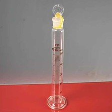 50ml Transparent Graduated Measuring Cylinder w/ Stopper Laboratory Glassware