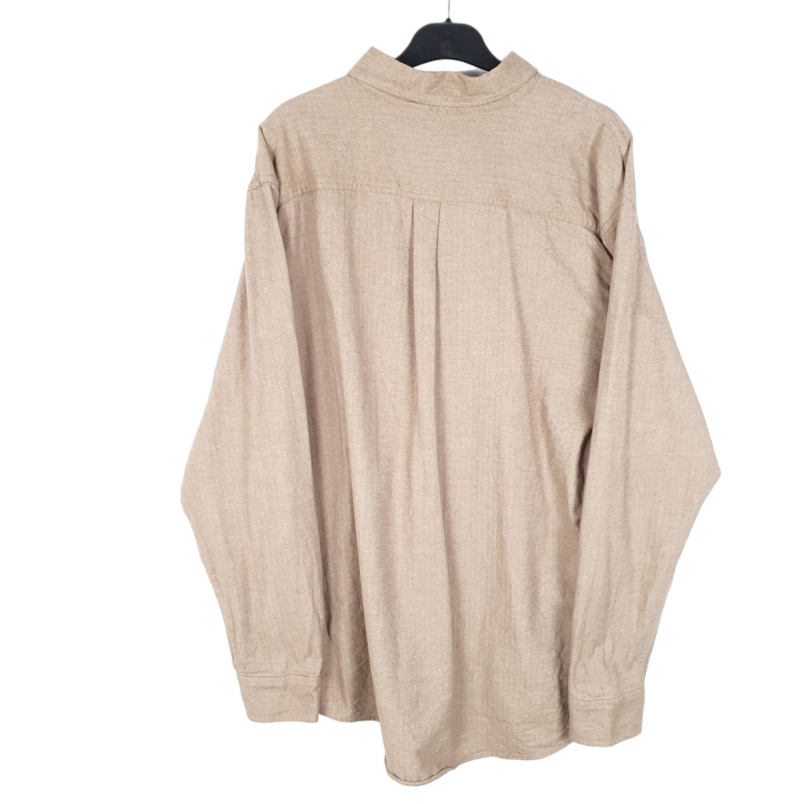 RALPH LAUREN Beige Shirt Herringbone Twill HBT Overshirt Long Sleeve L image 3