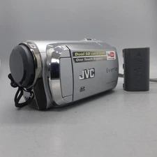 JVC Everio GZ-MS95SEK Handheld High Definition HDD Camcorder Silver Tested
