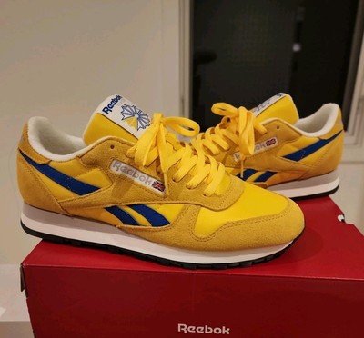 Reebok Classic Leather Blue Yellow  10 club c 85 Royal Bright 