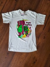 Barney Vintage 90s Shirt Top Kids Barney Baby Bop Size 10-12 Tshirt