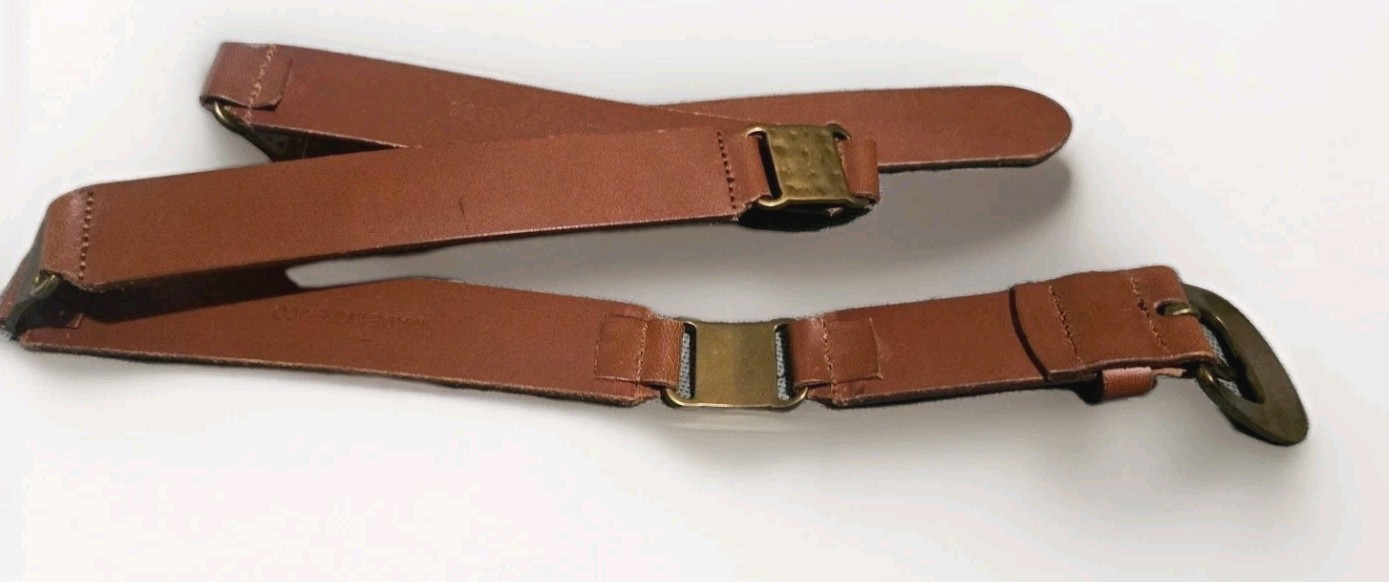 RELIC GENUINE LEATHER BELT Nice BRASS ACCENTS Boho SIZE L  Hip Retro