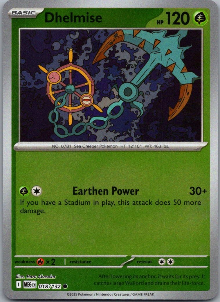 Dhelmise Common ME01: Mega Evolution 018/132 NM