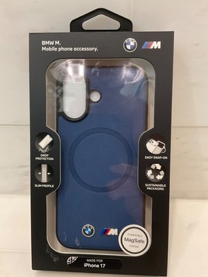 NIB BMW  M  Apple iPhone 17 Polycarbonate Phone Case - MATTE TEXTURED BLUE
