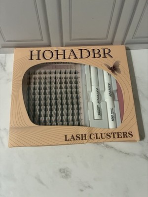 HOHADBR Lash Clusters Kit Lash Bond And Seal Waterproof,lash Applicator 