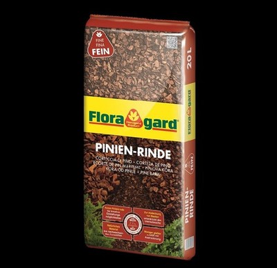 Floragard Pinien-Rinde FEIN 2-8 mm 20 L Rindenmulch Bodenabdeckung naturbelassen