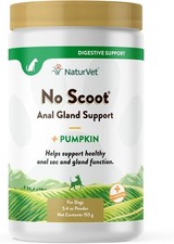 NaturVet NO SCOOT Gently Supports Natural Dog Bowel Function 30 Day 155 grams