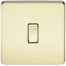 Knightsbridge SF2000PB Screwless 10 A 1 Gang 2 Way Switch, 230 W, 230 V, Poli...