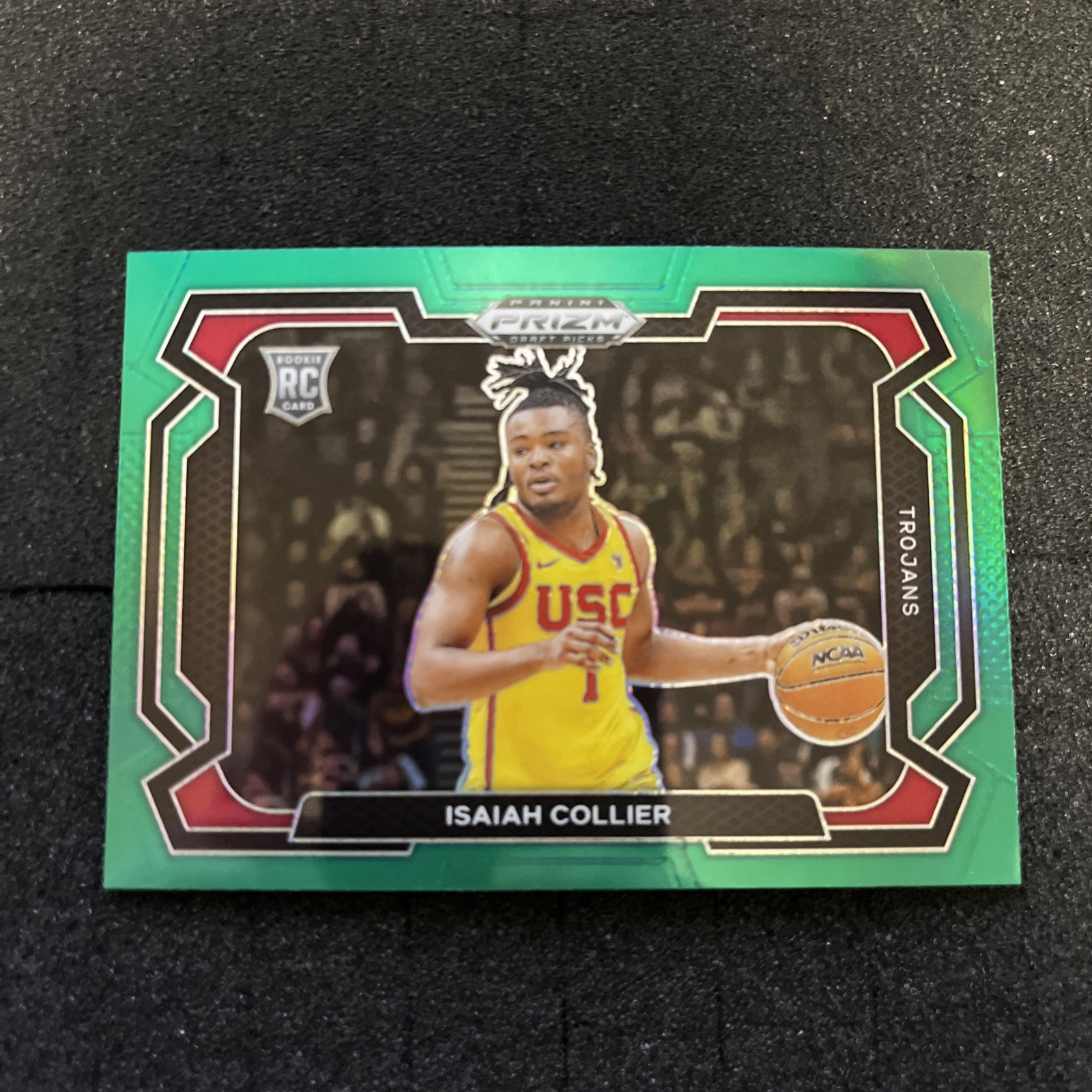 2024 Panini Prizm Draft Picks - Green Prizm Variations #2 Isaiah Collier (RC)