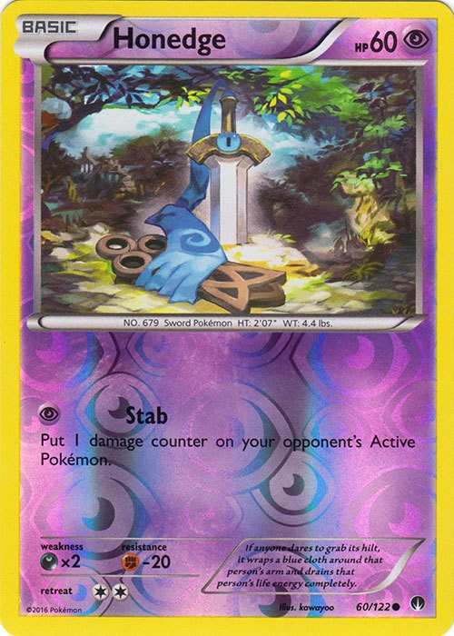 Honedge - 60/122 - Common - Reverse Holo NM BREAKPoint