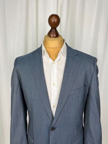 HUGO BOSS Steel-Blue Classic 2-Piece Solid Super 120`S Wool Suit 40US\50IT - Picture 5 of 13