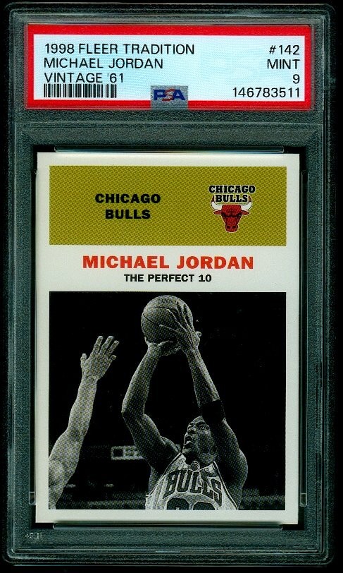 1998-99 FLEER TRADITION Basketball VINTAGE '61 142 MICHAEL JORDAN PSA 9  MINT