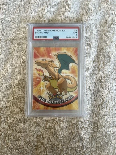 1999 TOPPS POKEMON TV #6 CHARIZARD PSA 7