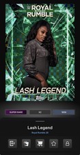 DIGITAL TOPPS WWE SLAM Lash Legend SR GREEN ROYAL CHAOS X-FRACTOR Read