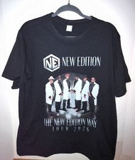New Edition Way Tour 2026 Men's T Shirt Short Sleeve Black Size Large New