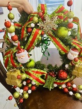 Indoor Outdoor Christmas Wreath Front Door Window Wall Hanging Decoration