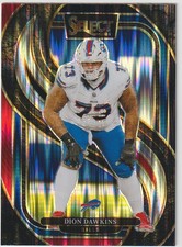 2024 Panini Select - Dion Dawkins #152 Premier Level Red Blue Shock