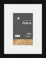 Nielsen Holz-Bilderrahmen Skava Schwarz 15X20 Cm Mit Passepartout 9X13 Cm