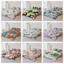 3D Animal Leaves Pattern Watercolor Quilt Cover Duvet Cover Comforter set