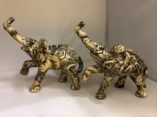 Safari Collage Patchwork  Ceramic Elephants, Selling Singly, Perfect, 8.5”