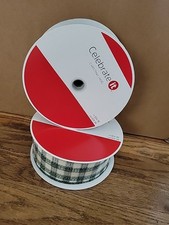 Wired Jumbo Dark Green Checked Ribbon 2.5" wide x 80ft. long by Celebrate It 2x