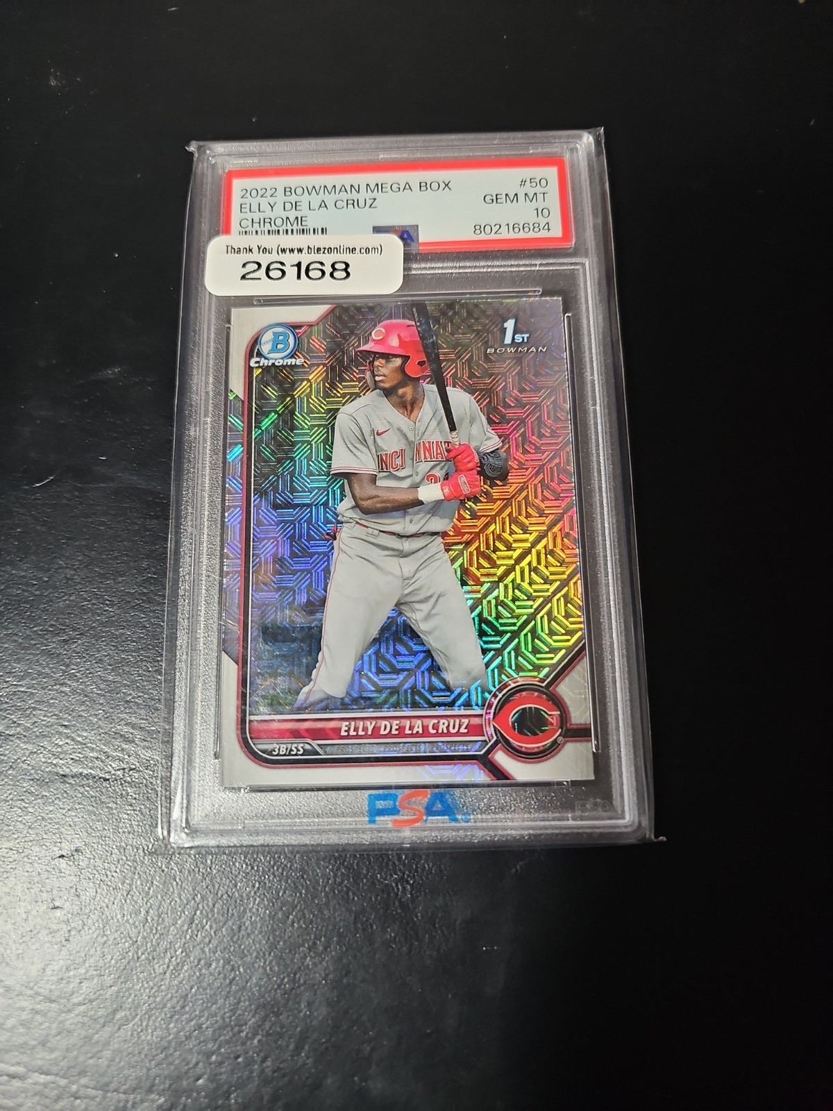 2022 Bowman - Chrome Prospects Elly De La Cruz #BCP-50 Mojo Refractor Psa 10