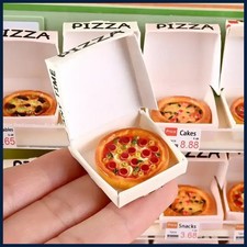 Cute 10PC Dollhouse Miniature Simulated Kitchen Food Toy Pizza Model Home Decor