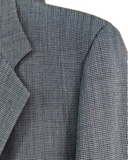 Vintage Gruppo GFT Bachrach Mens 2pc Suit Size 42R Black Khaki light weight Wool