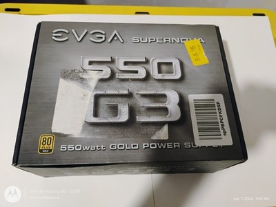 New EVGA Supernova 550 G3 80 Plus Gold 550W Fully Modular ATX Power Supply