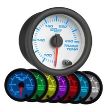 White 7 Color 260F Transmission Temp Gauge Kit, 2-1/16" 52mm  Includes 1/8
